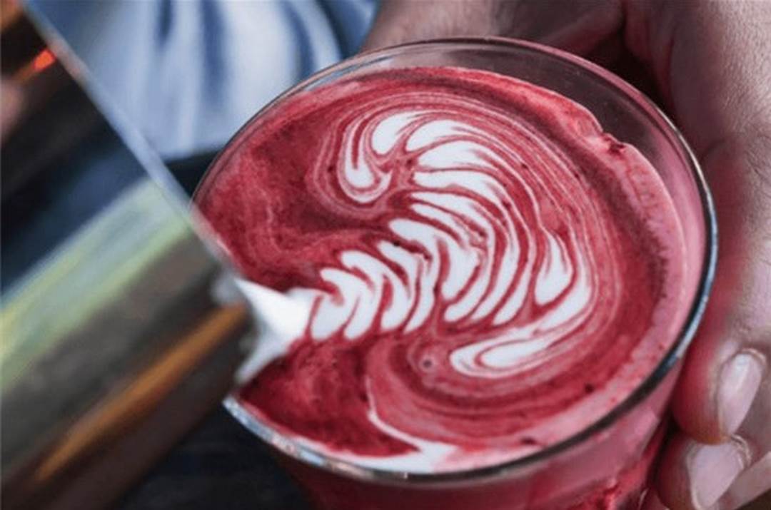 Chất tạo màu tự nhiên của red latte là từ hoa dâm bụt (Ảnh: Internet)